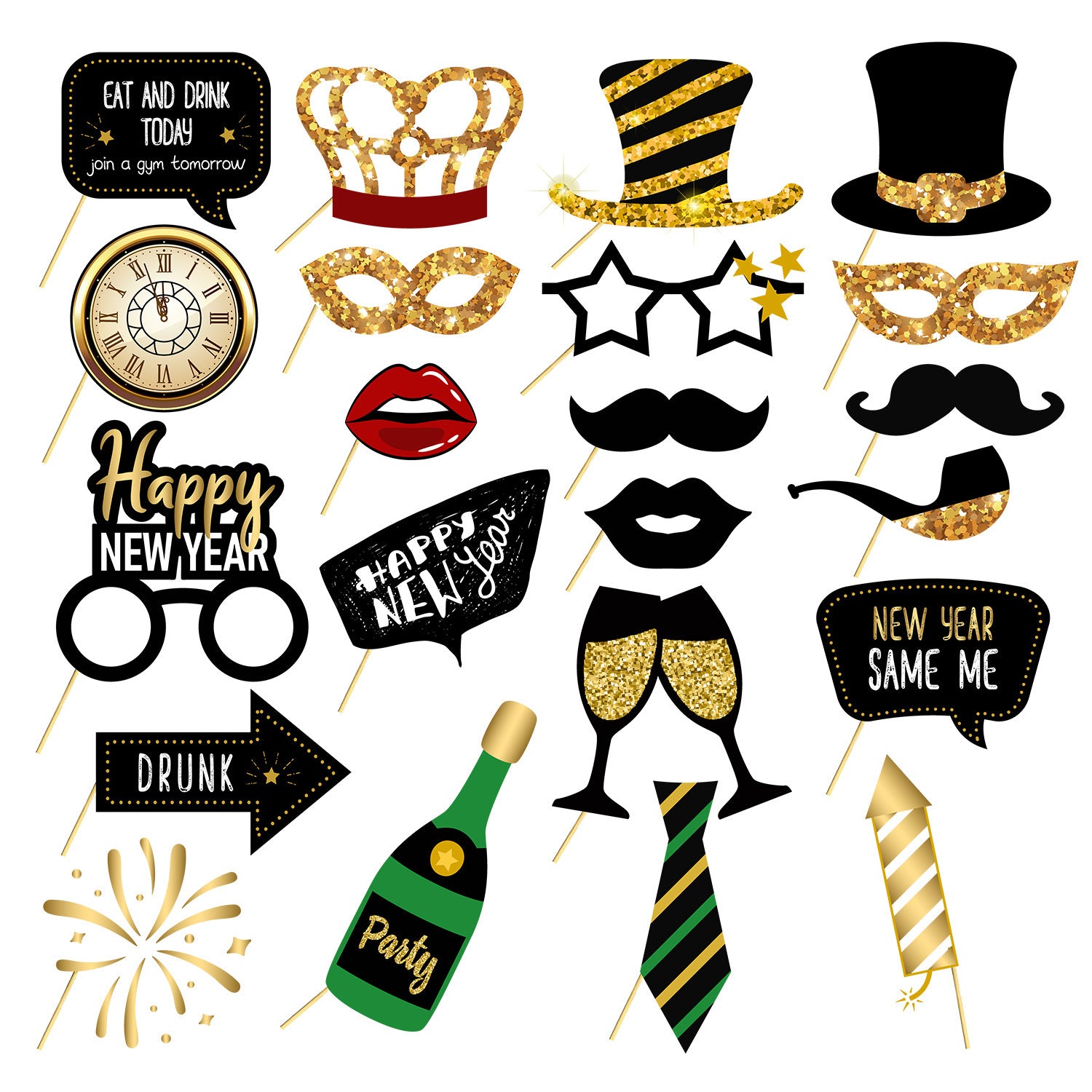 Wholesale 2025 Happy New Year Photography Props Party Christmas Photography Decorations